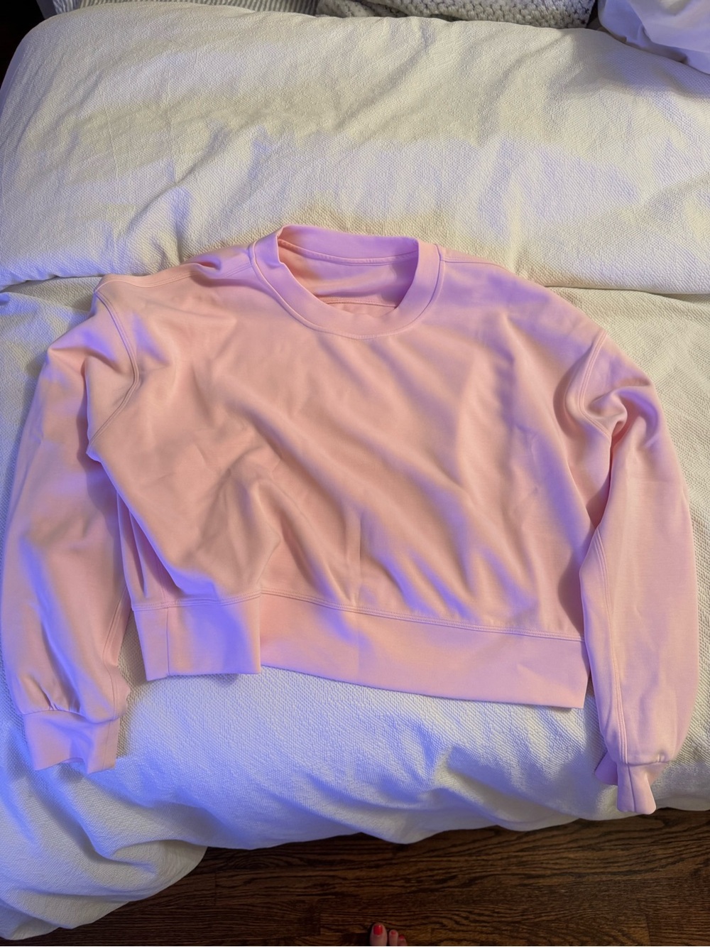 lululemon athletica Pink Cropped Crewneck Sweatshirt